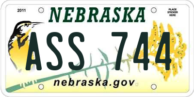 NE license plate ASS744