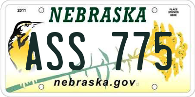 NE license plate ASS775