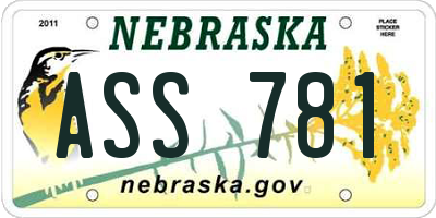 NE license plate ASS781