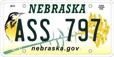 NE license plate ASS797