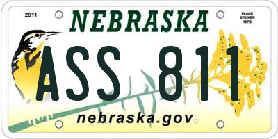 NE license plate ASS811