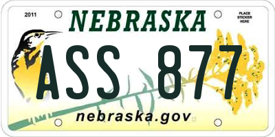 NE license plate ASS877