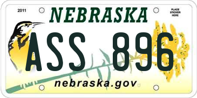NE license plate ASS896