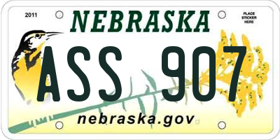 NE license plate ASS907