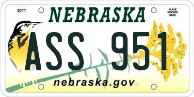NE license plate ASS951