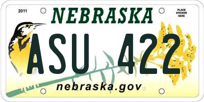 NE license plate ASU422