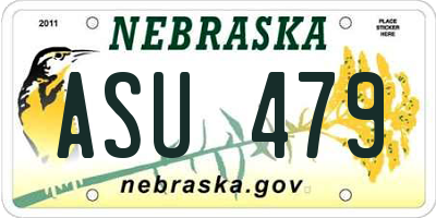 NE license plate ASU479