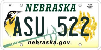 NE license plate ASU522