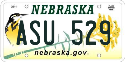 NE license plate ASU529