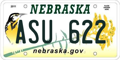 NE license plate ASU622
