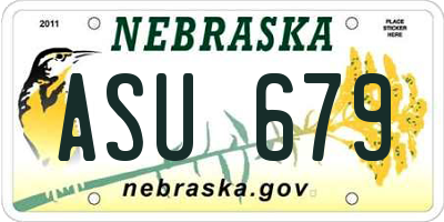 NE license plate ASU679