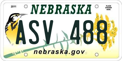 NE license plate ASV488