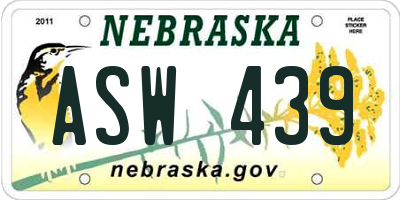 NE license plate ASW439