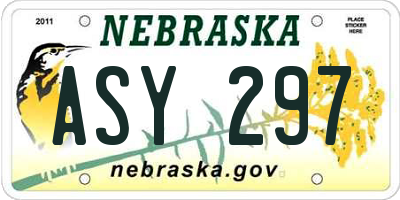 NE license plate ASY297