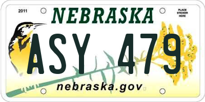 NE license plate ASY479