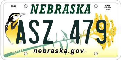 NE license plate ASZ479