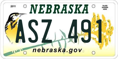 NE license plate ASZ491