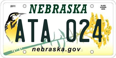 NE license plate ATA024