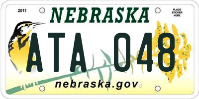 NE license plate ATA048