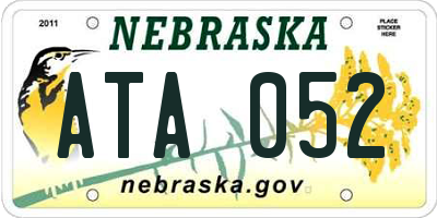 NE license plate ATA052