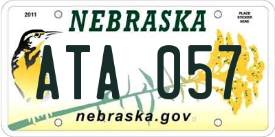 NE license plate ATA057