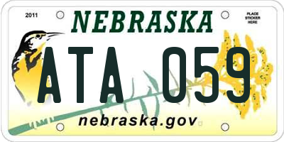 NE license plate ATA059