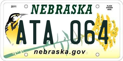 NE license plate ATA064
