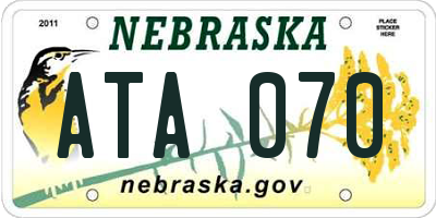 NE license plate ATA070