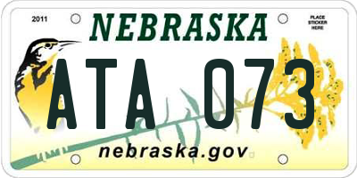 NE license plate ATA073