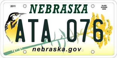 NE license plate ATA076