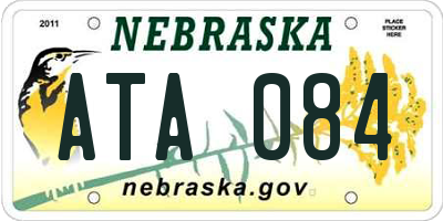 NE license plate ATA084