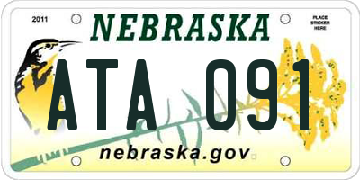 NE license plate ATA091