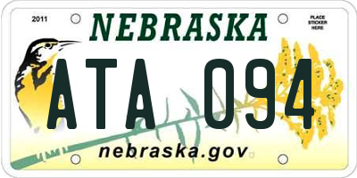 NE license plate ATA094