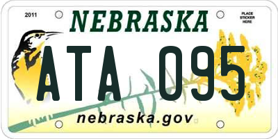 NE license plate ATA095