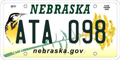 NE license plate ATA098