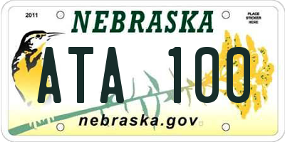 NE license plate ATA100