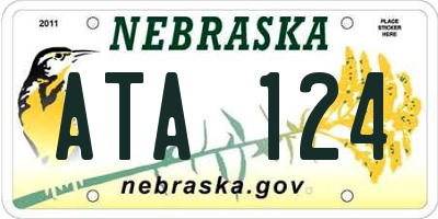 NE license plate ATA124
