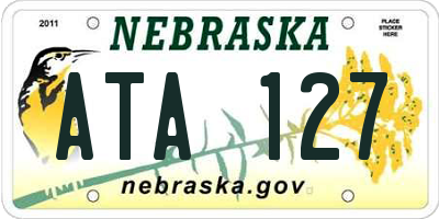 NE license plate ATA127