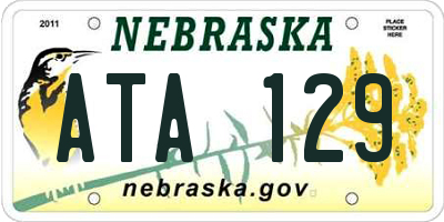 NE license plate ATA129