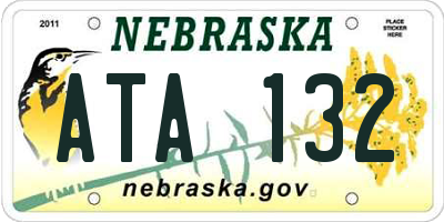 NE license plate ATA132