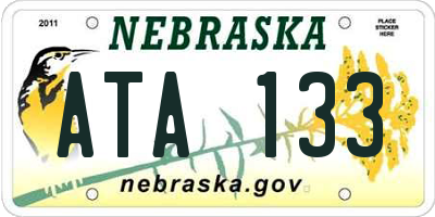 NE license plate ATA133