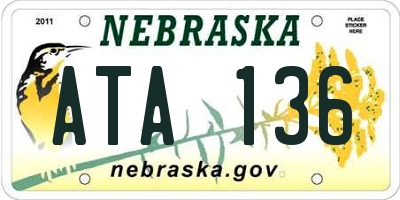 NE license plate ATA136