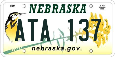 NE license plate ATA137