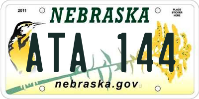 NE license plate ATA144