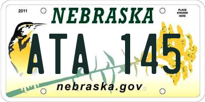 NE license plate ATA145