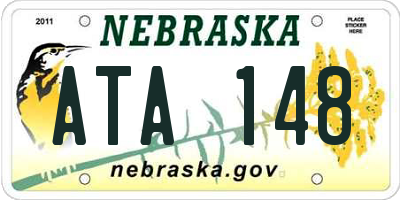 NE license plate ATA148