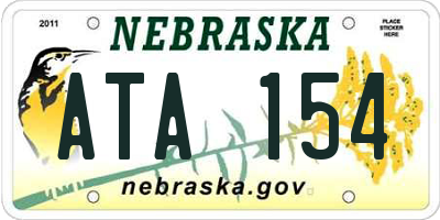 NE license plate ATA154