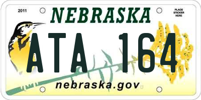 NE license plate ATA164