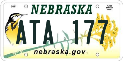 NE license plate ATA177