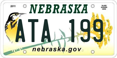 NE license plate ATA199